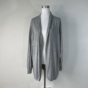 Ella Moss Womens Sweater XXL Gray Open Front  Cardigan Sweater Knit Soft
